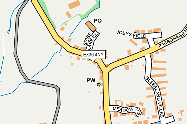 EX36 4NY map - OS OpenMap – Local (Ordnance Survey)