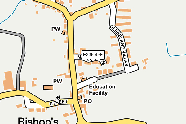 EX36 4PF map - OS OpenMap – Local (Ordnance Survey)