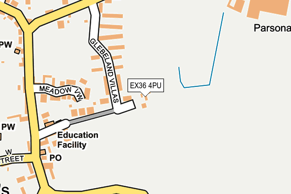 EX36 4PU map - OS OpenMap – Local (Ordnance Survey)