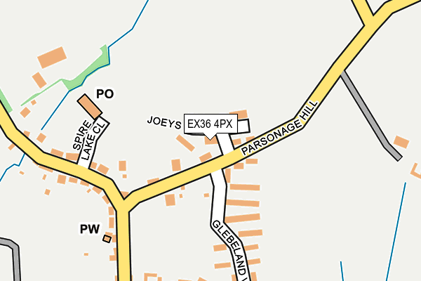 EX36 4PX map - OS OpenMap – Local (Ordnance Survey)
