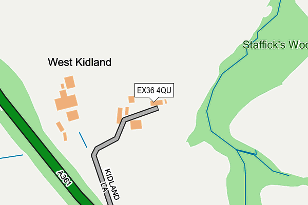 EX36 4QU map - OS OpenMap – Local (Ordnance Survey)