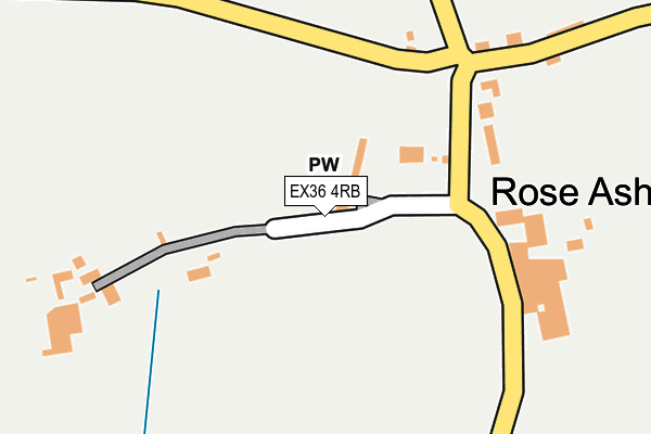 EX36 4RB map - OS OpenMap – Local (Ordnance Survey)