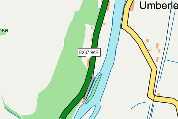 EX37 9AR map - OS OpenMap – Local (Ordnance Survey)