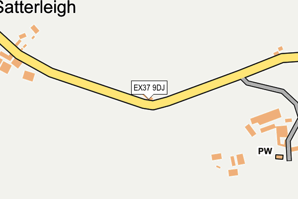 EX37 9DJ map - OS OpenMap – Local (Ordnance Survey)