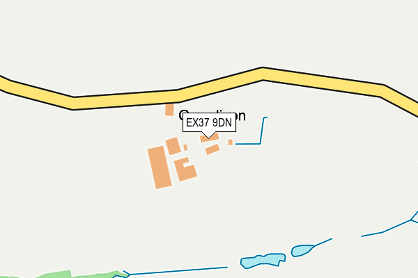 EX37 9DN map - OS OpenMap – Local (Ordnance Survey)