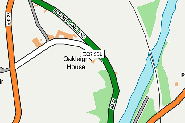 EX37 9DU map - OS OpenMap – Local (Ordnance Survey)