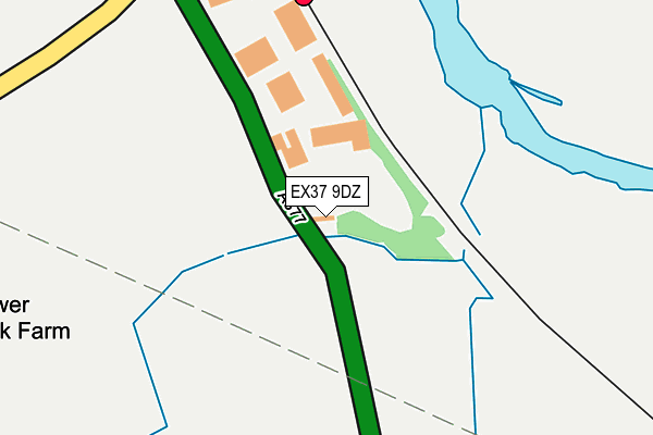EX37 9DZ map - OS OpenMap – Local (Ordnance Survey)