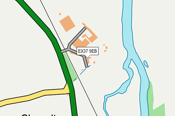 EX37 9EB map - OS OpenMap – Local (Ordnance Survey)