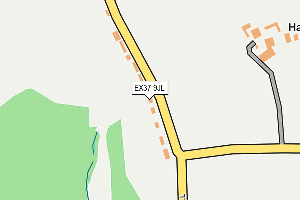 EX37 9JL map - OS OpenMap – Local (Ordnance Survey)