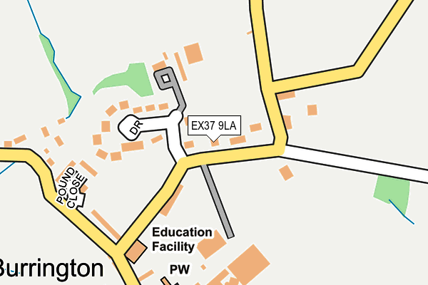 EX37 9LA map - OS OpenMap – Local (Ordnance Survey)