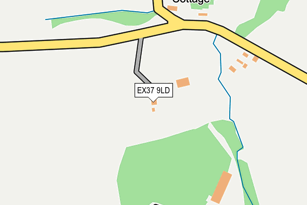 EX37 9LD map - OS OpenMap – Local (Ordnance Survey)