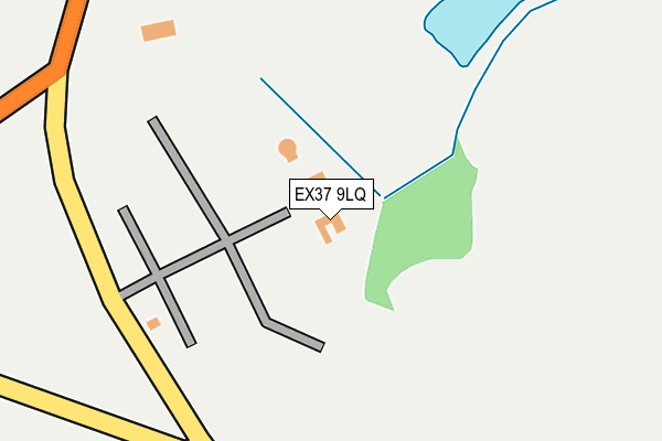 EX37 9LQ map - OS OpenMap – Local (Ordnance Survey)