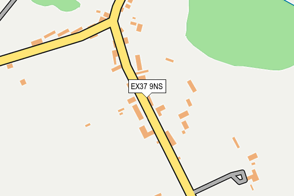 EX37 9NS map - OS OpenMap – Local (Ordnance Survey)