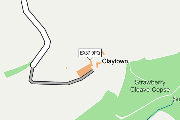 EX37 9PQ map - OS OpenMap – Local (Ordnance Survey)