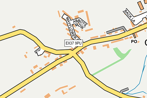 EX37 9PU map - OS OpenMap – Local (Ordnance Survey)
