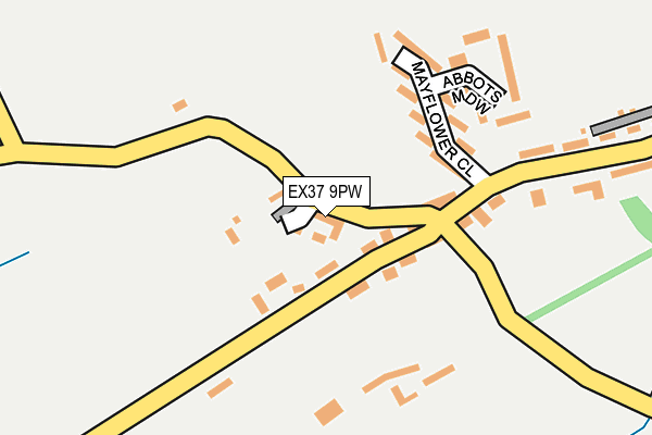 EX37 9PW map - OS OpenMap – Local (Ordnance Survey)