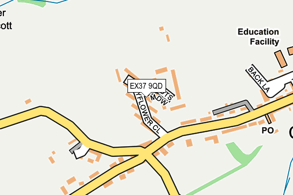 EX37 9QD map - OS OpenMap – Local (Ordnance Survey)