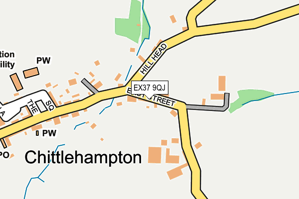 EX37 9QJ map - OS OpenMap – Local (Ordnance Survey)