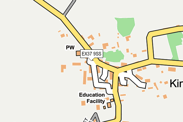 EX37 9SS map - OS OpenMap – Local (Ordnance Survey)
