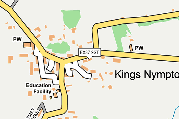 EX37 9ST map - OS OpenMap – Local (Ordnance Survey)