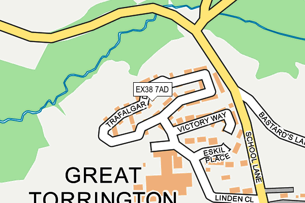 EX38 7AD map - OS OpenMap – Local (Ordnance Survey)