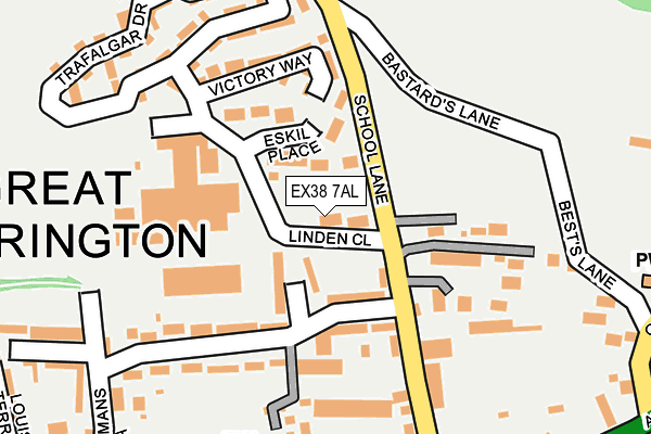 EX38 7AL map - OS OpenMap – Local (Ordnance Survey)