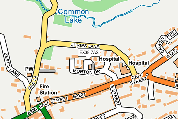 EX38 7AS map - OS OpenMap – Local (Ordnance Survey)