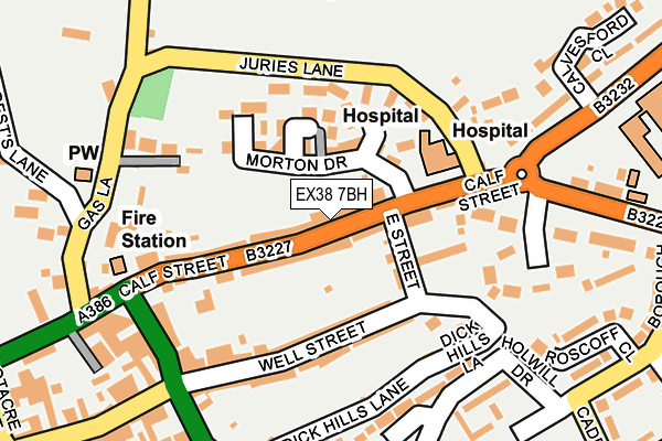 EX38 7BH map - OS OpenMap – Local (Ordnance Survey)