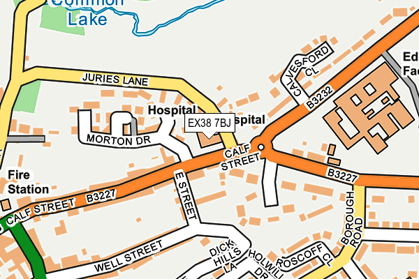 EX38 7BJ map - OS OpenMap – Local (Ordnance Survey)