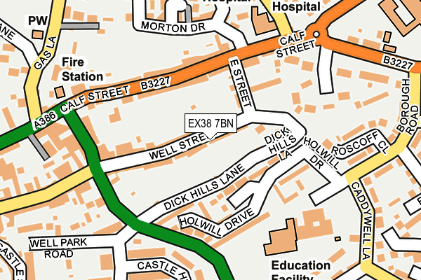 EX38 7BN map - OS OpenMap – Local (Ordnance Survey)