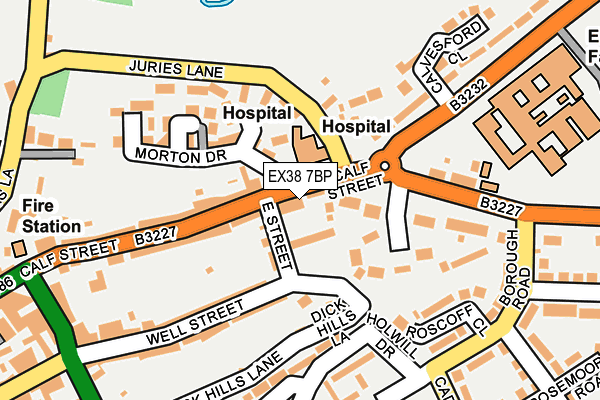 EX38 7BP map - OS OpenMap – Local (Ordnance Survey)