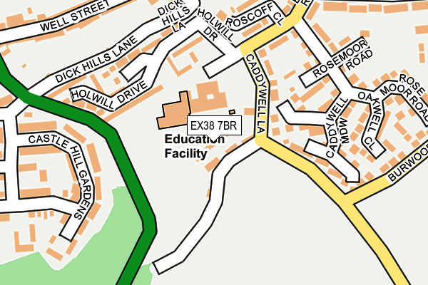 EX38 7BR map - OS OpenMap – Local (Ordnance Survey)