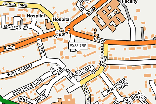 EX38 7BS map - OS OpenMap – Local (Ordnance Survey)