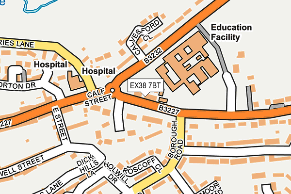 EX38 7BT map - OS OpenMap – Local (Ordnance Survey)
