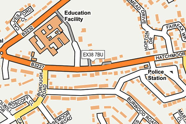 EX38 7BU map - OS OpenMap – Local (Ordnance Survey)