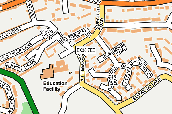 EX38 7EE map - OS OpenMap – Local (Ordnance Survey)