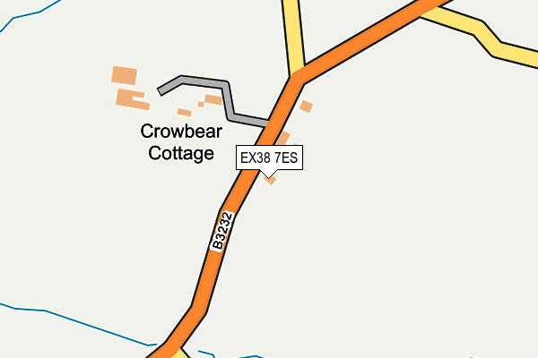 EX38 7ES map - OS OpenMap – Local (Ordnance Survey)