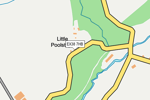 EX38 7HB map - OS OpenMap – Local (Ordnance Survey)