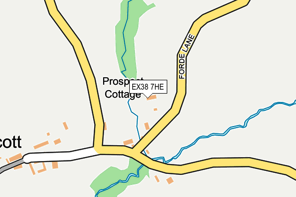 EX38 7HE map - OS OpenMap – Local (Ordnance Survey)