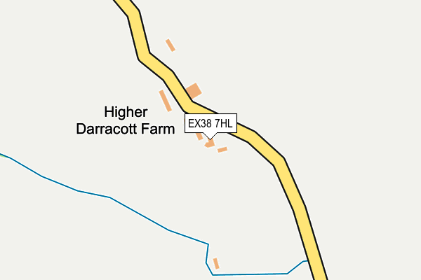 EX38 7HL map - OS OpenMap – Local (Ordnance Survey)