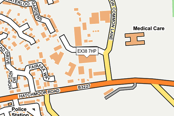 EX38 7HP map - OS OpenMap – Local (Ordnance Survey)
