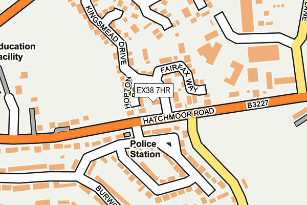 EX38 7HR map - OS OpenMap – Local (Ordnance Survey)