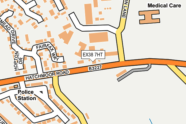 EX38 7HT map - OS OpenMap – Local (Ordnance Survey)