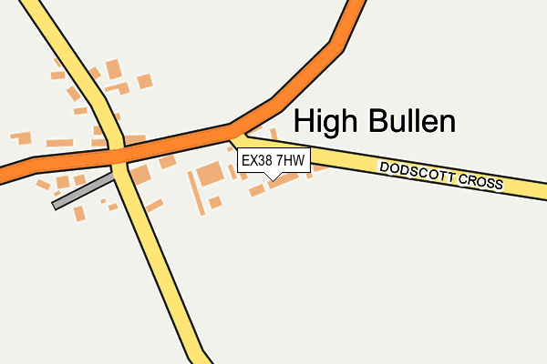 EX38 7HW map - OS OpenMap – Local (Ordnance Survey)