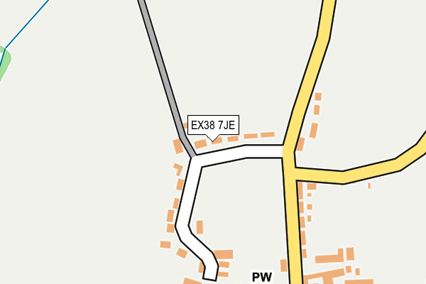 EX38 7JE map - OS OpenMap – Local (Ordnance Survey)