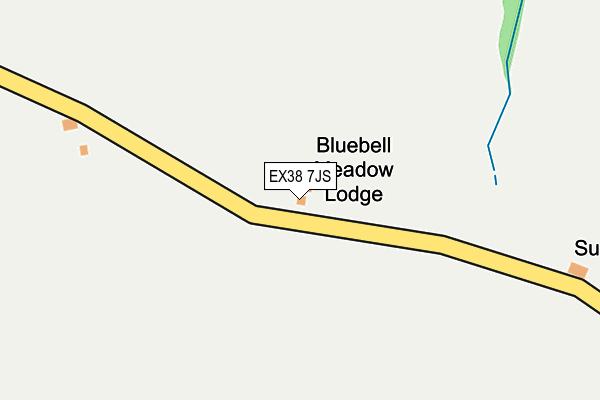 EX38 7JS map - OS OpenMap – Local (Ordnance Survey)