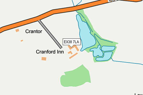 EX38 7LA map - OS OpenMap – Local (Ordnance Survey)