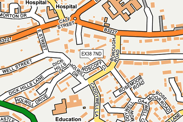 EX38 7ND map - OS OpenMap – Local (Ordnance Survey)