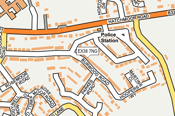 EX38 7NG map - OS OpenMap – Local (Ordnance Survey)