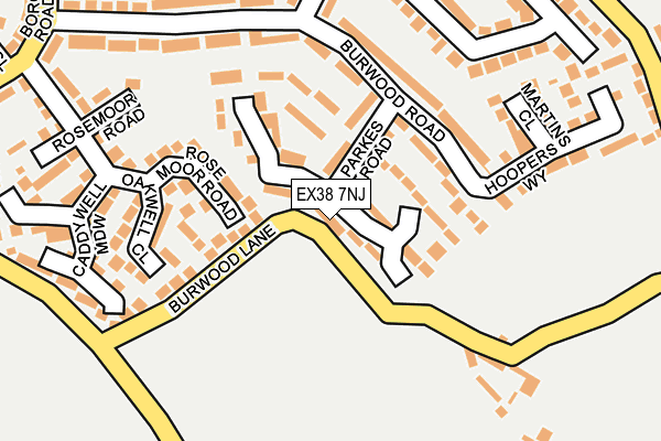 EX38 7NJ map - OS OpenMap – Local (Ordnance Survey)